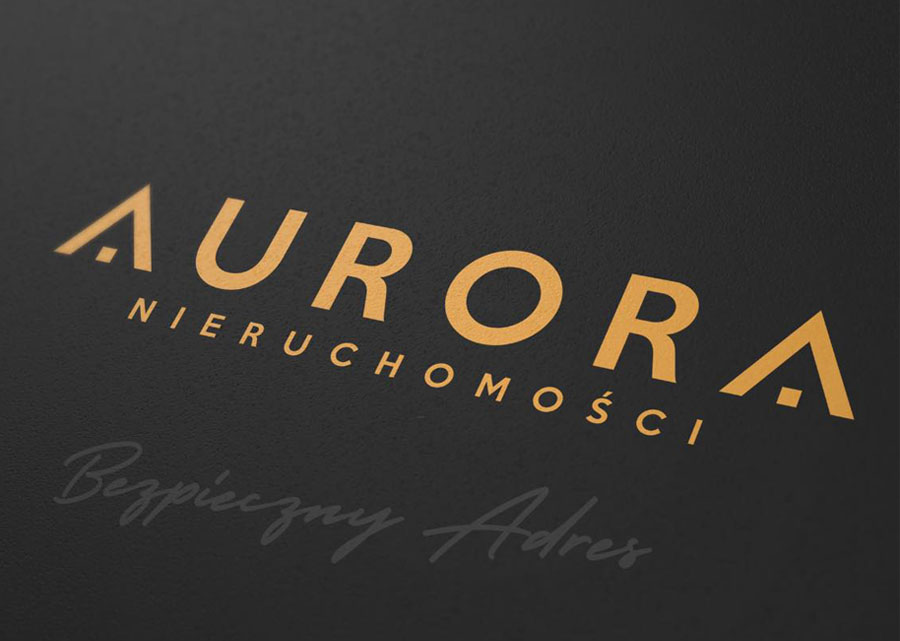 Projekt logo dla biura nieruchomości Aurora