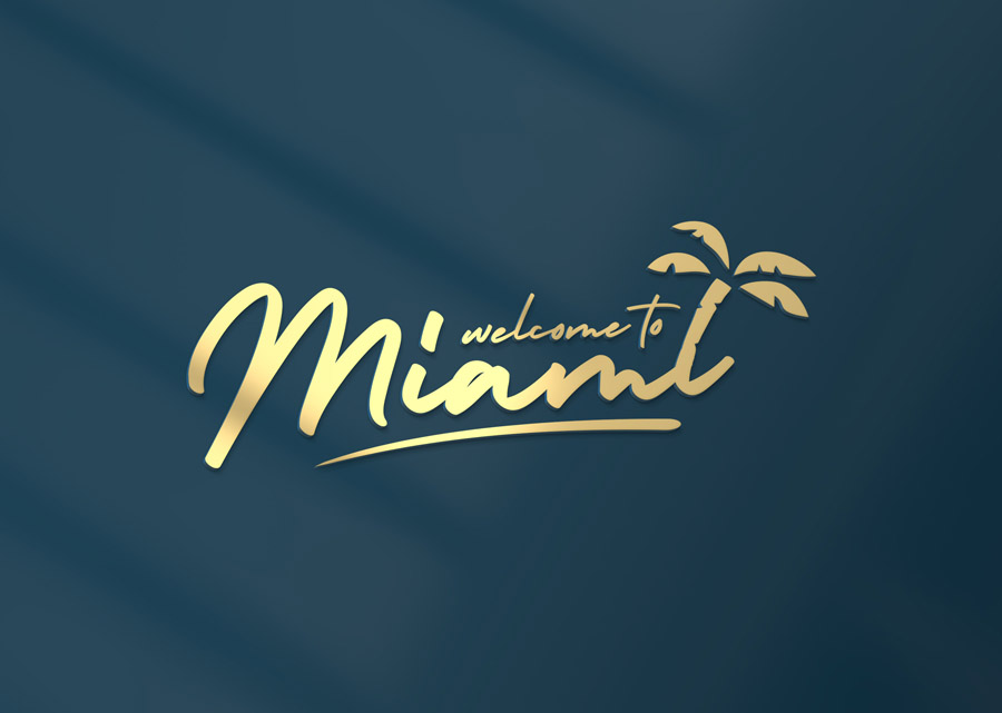 Projekt logo dla firmy Welcome To Miami z USA